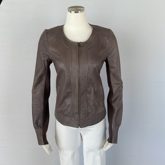NWOT Trouve Leather Jacket Gray/Brown Size Small - Picture 7 of 14